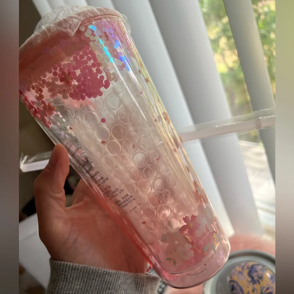 Starbucks Overseas China Cherry Blossom Glass Tumbler 2022 - Picture 4 of 9